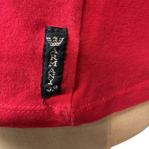 Armani Jeans Women's Short Sleeve Cotton Blend Graphic T-Shirt Top Size 10 - Picture 3 of 12